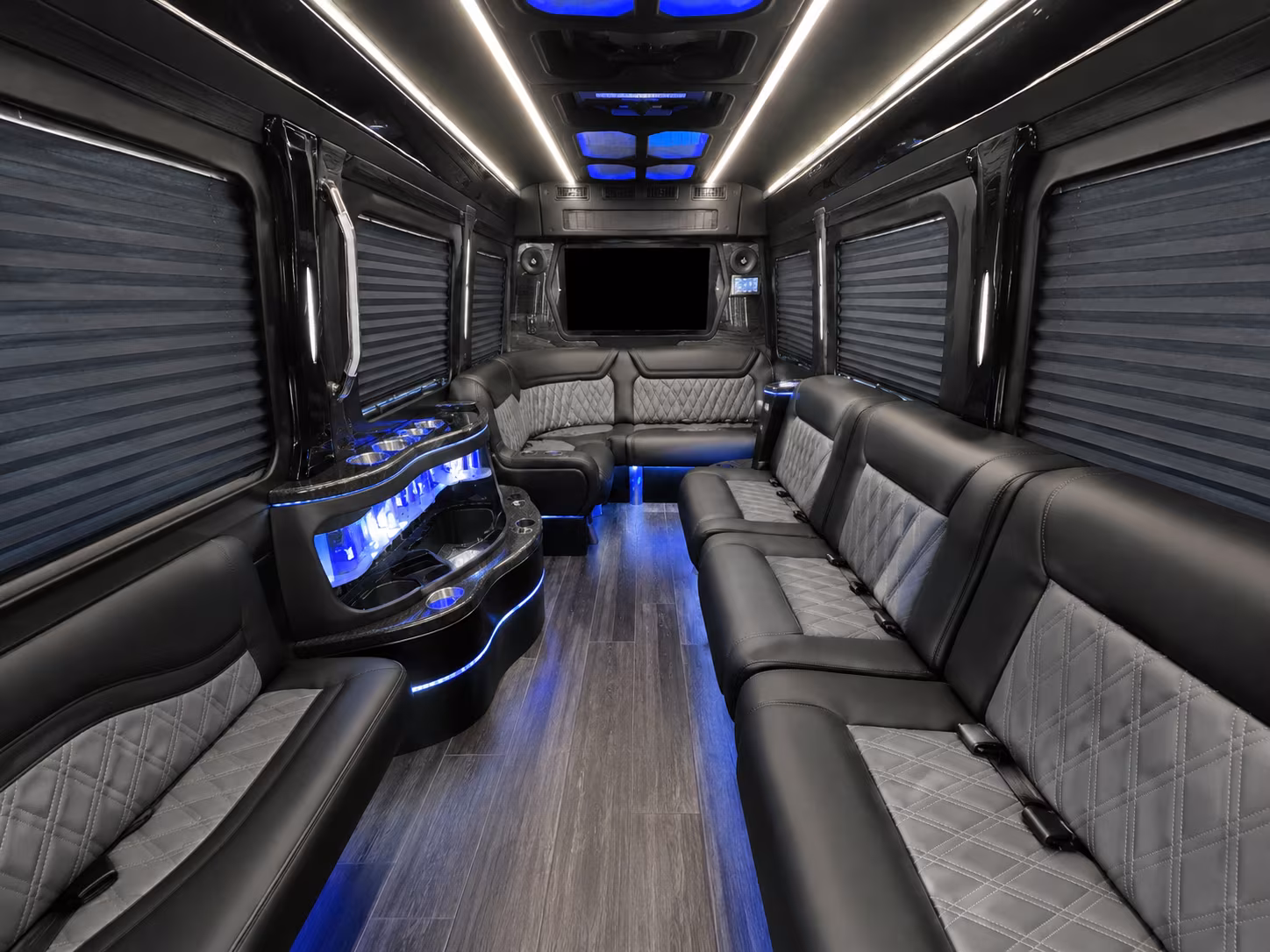 irvington 40 passenger party bus inside
