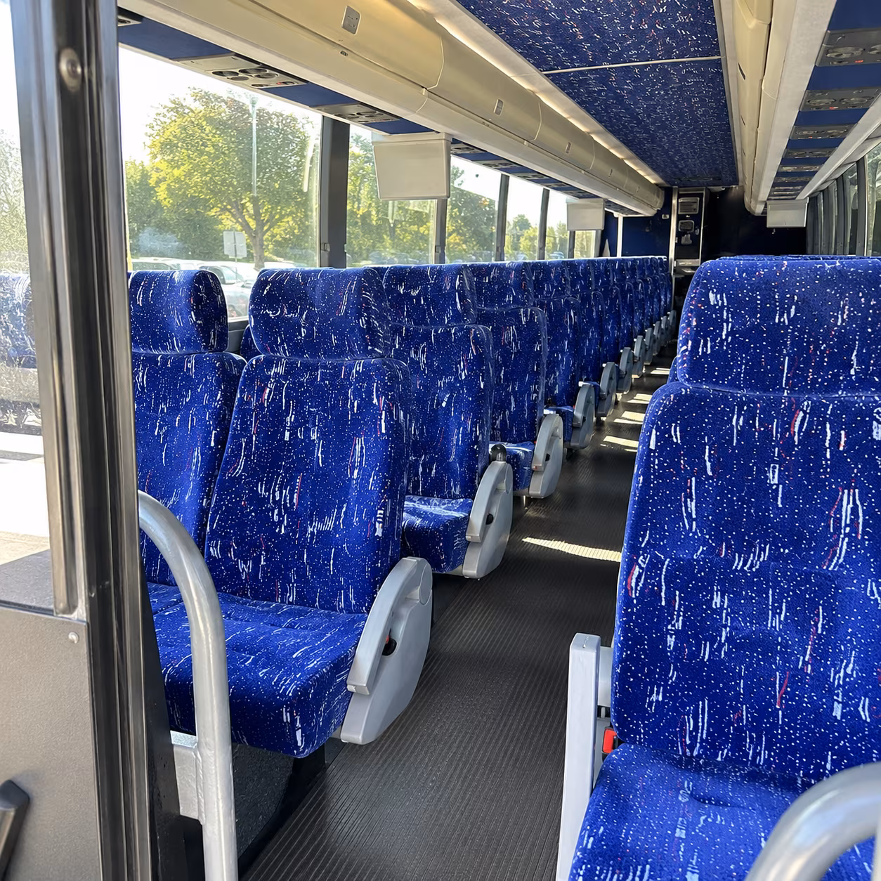 irvington charter bus rental interior